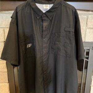 Pro Edge Black Men's Casual Button Down Shirt